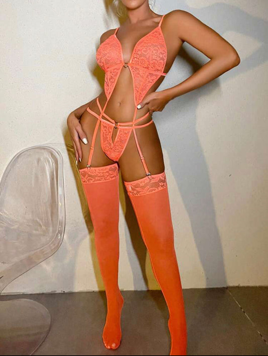 Coral Two Piece Lingerie